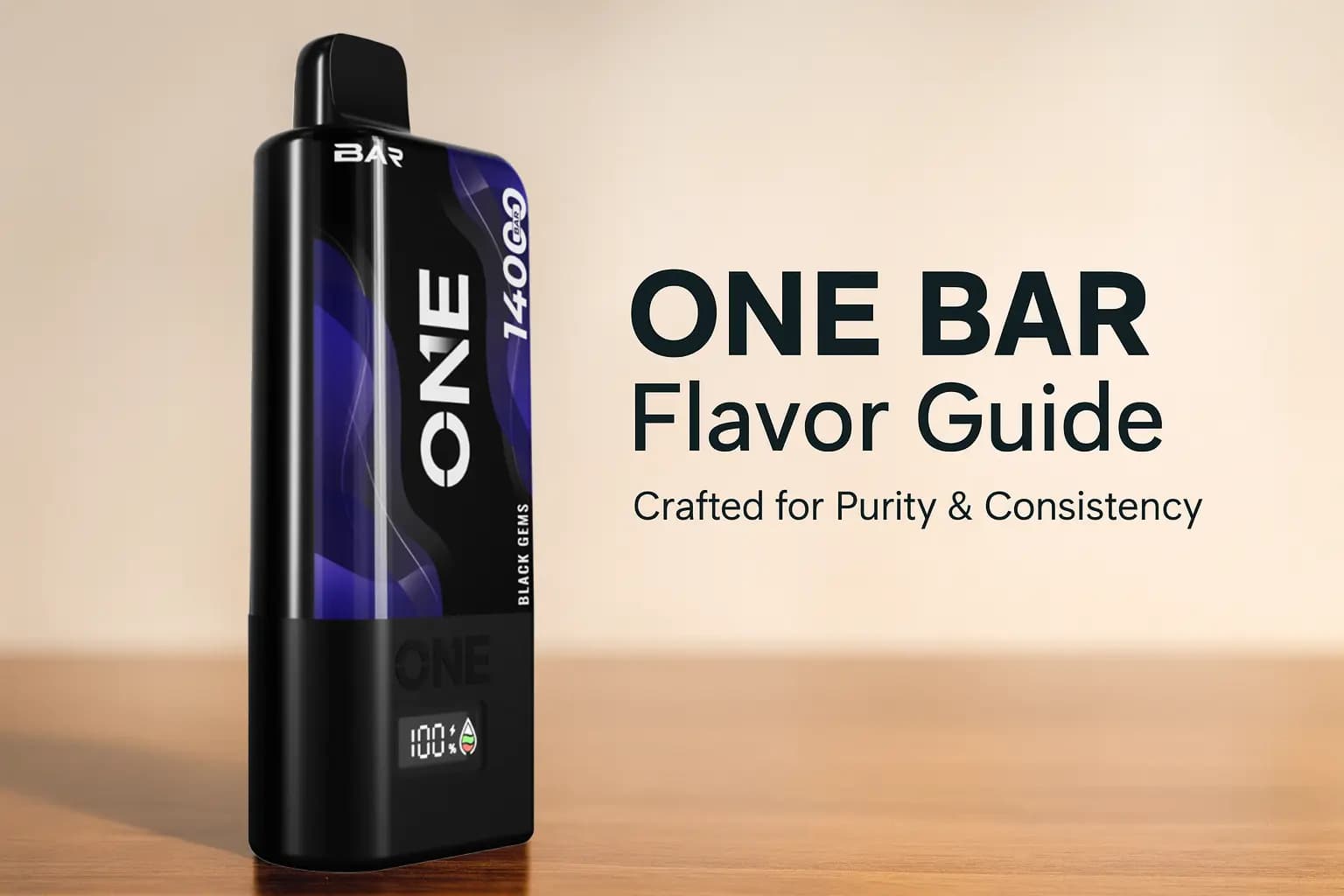 ONE BAR Flavor Guide — Crafted for Purity & Consistency